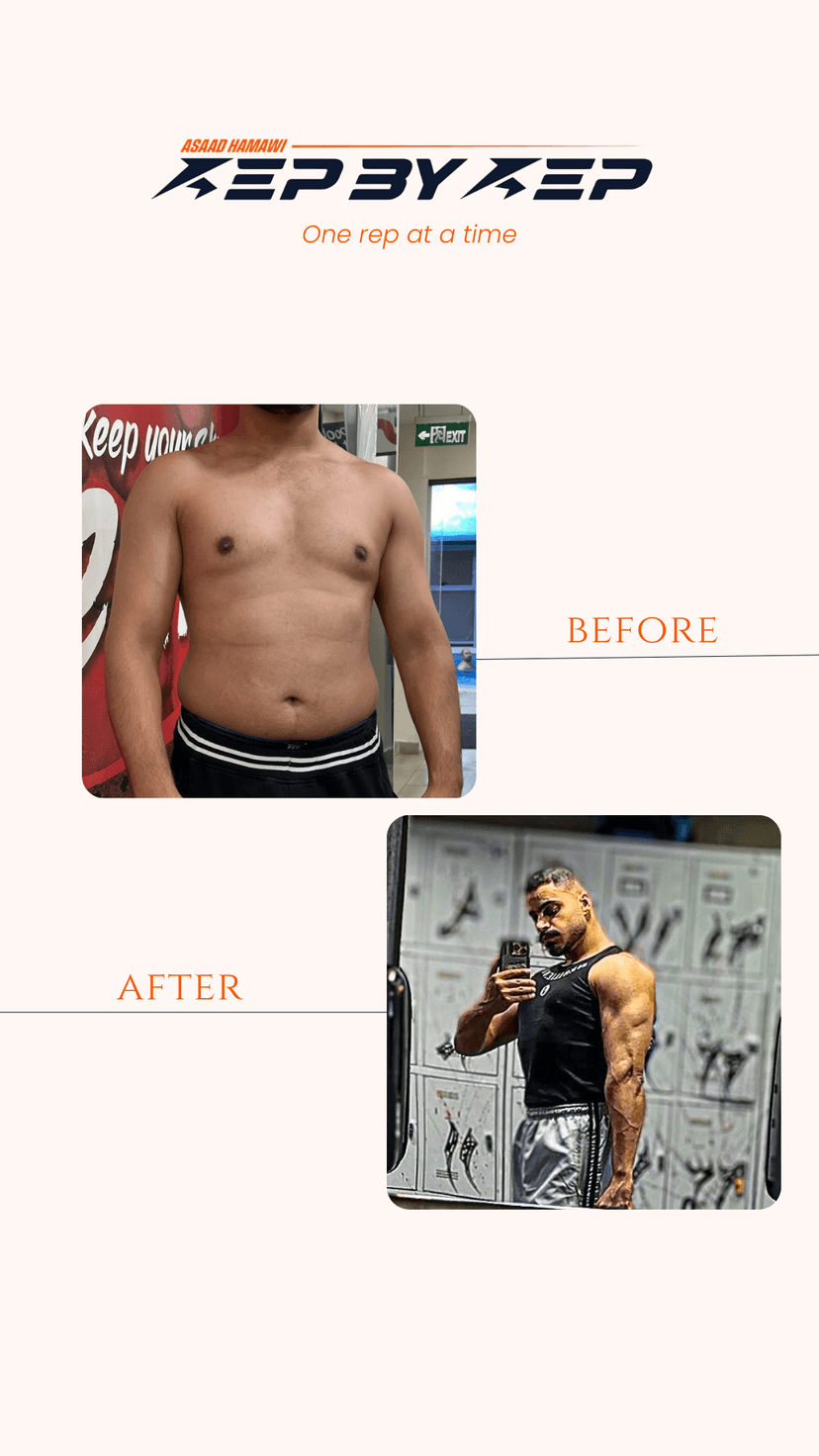 Client body transformation before and after - nutrition coaching outcome 11
