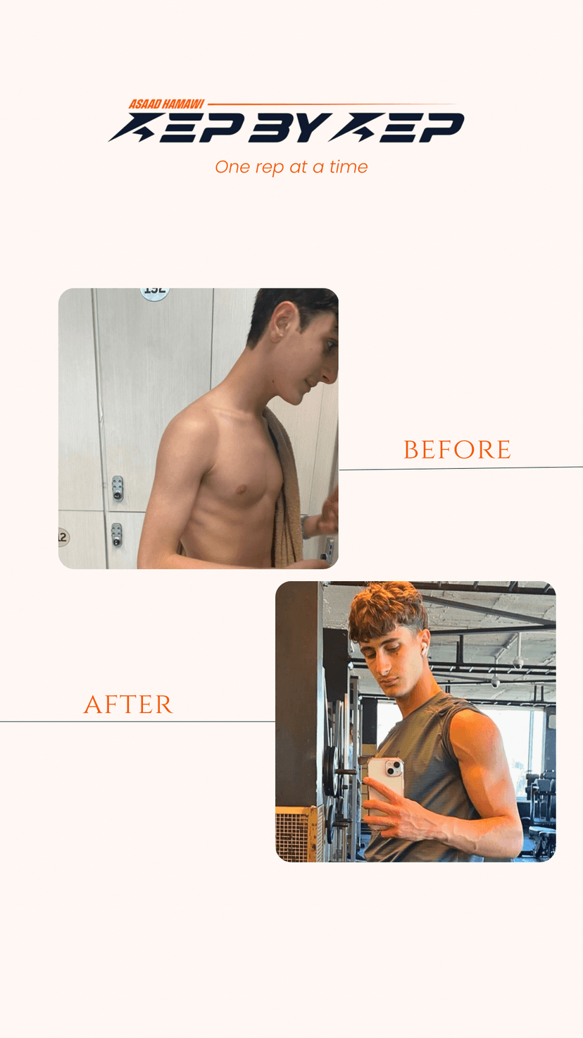Client body transformation before and after - nutrition coaching outcome 16
