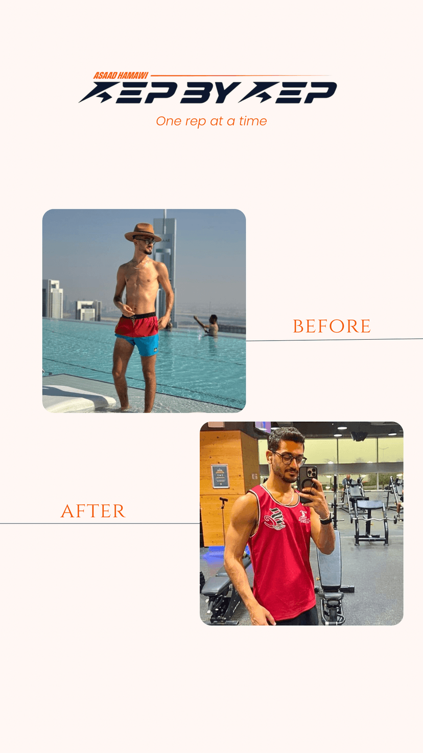 Client body transformation before and after - nutrition coaching outcome 17