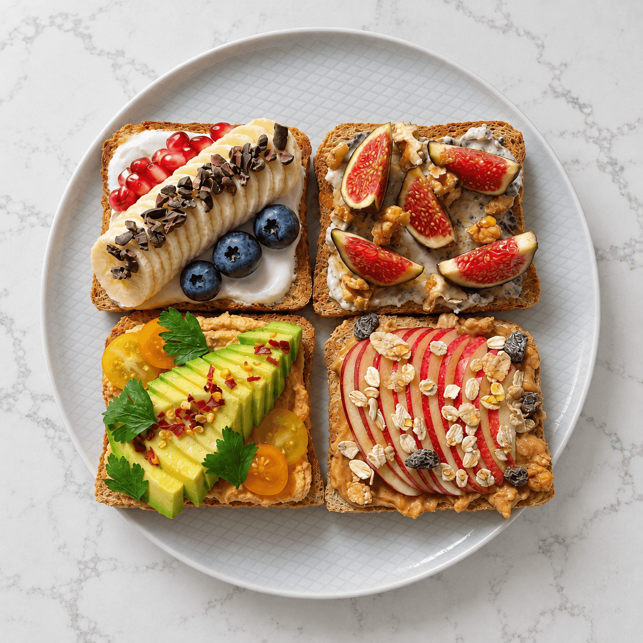 Sweet & Savory Toast Quartet